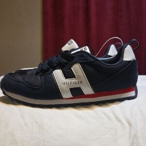 Tommy Hilfiger Black Sneakers with Red and White Details